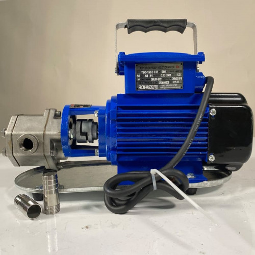 Pompe à engrenages en acier inoxydable pour le pompage de liquides chimiques WCB-50/380V 50Hz, 50 l/min, 30 m, AISI 304, 0,55 kW, 2900 tr/min, Ex