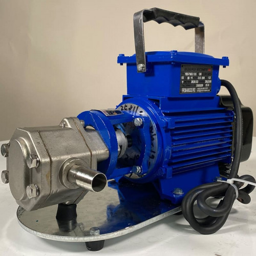 Pompe à engrenages en acier inoxydable pour le pompage de liquides chimiques WCB-50/380V 50Hz, 50 l/min, 30 m, AISI 304, 0,55 kW, 2900 tr/min, Ex