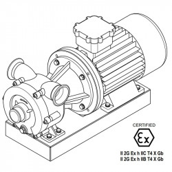 Вихровий насос для морського сектору LIVERANI GR ADPE NAUTIC 70, 500 л/хв, TF 7,5 кВт, 1400 об/хв, 380В, Ex, бронза