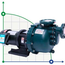Насос химический QHB-75052 GFRPP, 1000L/min, 22m, 380V, ABLE Motor, центробежный самовсасывающий