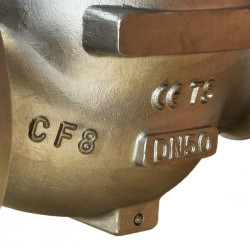 DN50 Pneumatically actuated control valve 10P11Y-DNx5016Z-L112C-C (CF8 body, SS304 seat) with YT-1000 positioner, 4-20mA input, Ex