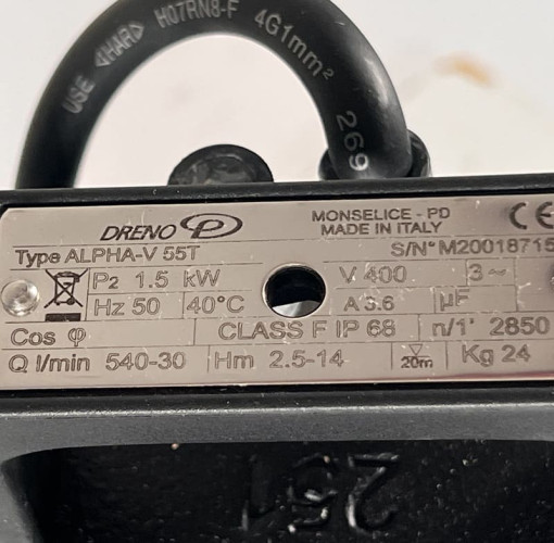 Погружной насос Dreno ALPHA V55 T с вихревым рабочим колесом