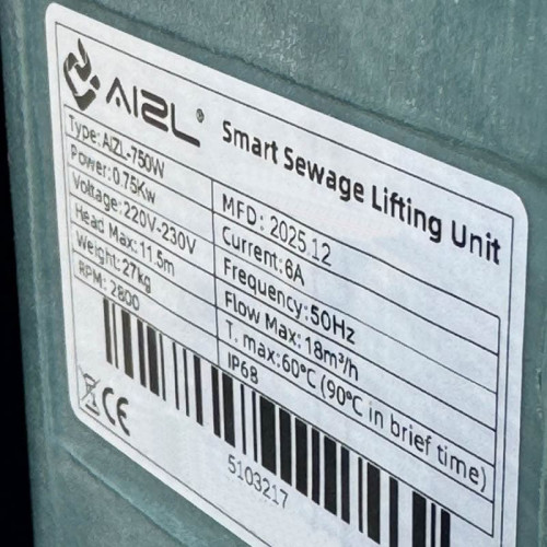 Elevador individual con mando a distancia AIZL-750W, 18/11,5, 0,75 kW, 220V, 2800 rpm