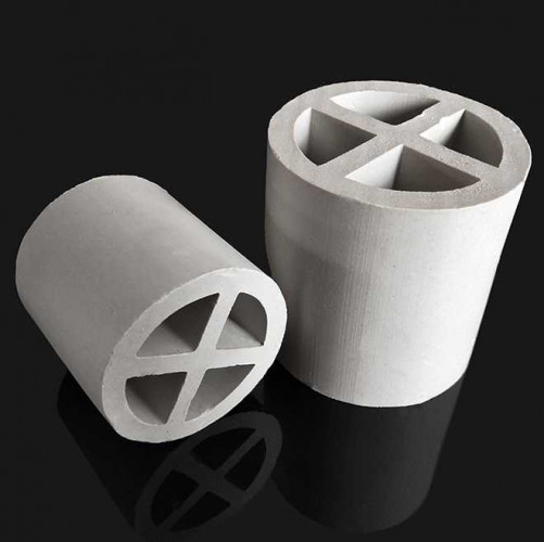 Anillo de cerámica para tabiques cruzados, 80x80x8 mm, Ceramic Cross-Partition Ring