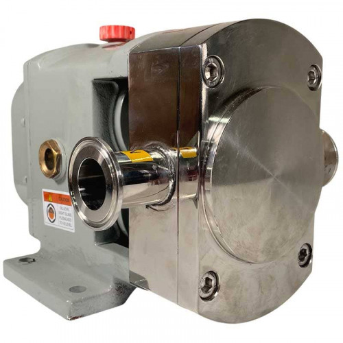 Pompa krzywkowa do produktów lepkich LQ3A-12-304/4/B, 1,3-3,2 m3/h, 0,3 MPa, 2,2 kW, 200-500 obr./min, AISI 304 bez silnika, przyłącze zaciskowe