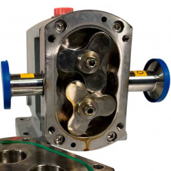 Lobe pump for viscous products LQ3A-12-304/4/B, 1.3-3.2 m3/h, 0.3 MPa, 2.2 kW, 200-500 rpm, AISI 304 without motor, clamp connection