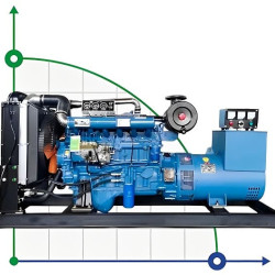 Промышленный дизельный генератор XHY-R120GF с ATS, двигатель Ricardo 150kVA, 120kW, 380V/50HZ открытого типа