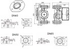 Циркуляционный насос для отопления экономящий энергию HRS600EA-DN65, 220V с мокрым ротором
