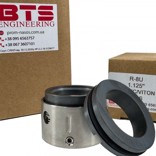 Торцевое уплотнение для насоса R-8U 1.1/8, SIC/SIC, VITON, 304, WG