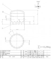 Колпачок дистилляционной, ректификационной колонны ф51x3mm из нержавеющей стали AISI 316L