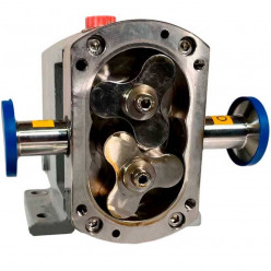 Кулачковий насос для продуктів з твердими включеннями LQ3A-36-304/4/B, 3,8-7,6 м3/год, 5,5 кВт, 200-400об/хв, AISI304 без двигуна, клампове з’єднання