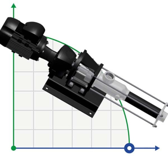 Винтовой насос Nova Rotors DN 05K2 с механической регулировкой Motovario TXF 010 и мотор-редуктором