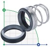 Механическое уплотнение R-MG912 45, CAR/CER, VITON, 304, G60