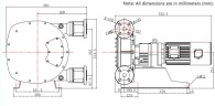 Индустриальный шланговый насос JXHIN-32-CI+Titanium-F-NR-P, 1.65 м3/час, 1,5 кВт, 16 бар, 380В