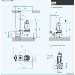 Tauchpumpe Dreno DNA 50-2/075 M/G mit Vortex-Laufrad