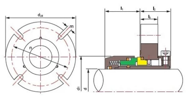Kartusche Dichtung R-ZF 75, SIC/SIC, VITON, 304