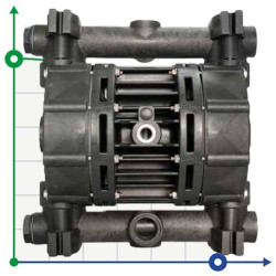 The pneumatic diaphragm pumps BOXER 100 PVDF IB100FCMTTFT--