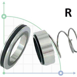 Sello de bomba mecánica FRISTAM R-FR 30, L, SIC/SIC, EPDM, 304