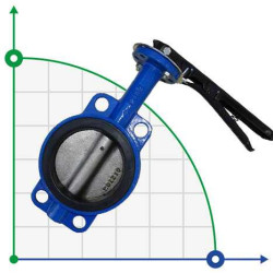 DN65 Butterfly valve, stainless steel disc