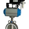 PN6 DN150 Засувка Батерфляй, корпус і диск AISI 304, PTFE з пневмоприводом Ex подвійної дії, позиціонер 4-20MA
