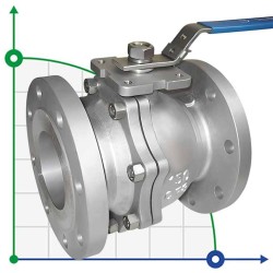 PN16 DN20 Stainless steel ball valve AISI 304, Seat PTFE