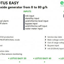 Système de dosage et de contrôle du dioxyde de chlore EMEC LOTUS EASY 20 g/h, pour la désinfection de l'eau