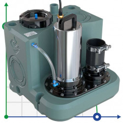 Station de pompage pour l'évacuation des eaux usées pour restaurants, cafés, bars avec télécommande AIZL-1500W Pro, 36/14,5, 1,5 kW, 220 V, 2 800 tr/min