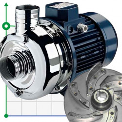 Насос из нержавеющей стали CRX EBARA DWO 300, 2,2 кВт, 57 м3/час, 15.5м, 380V/T, AISI 304 с открытым рабочим колесом
