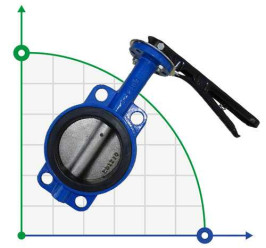 DN80 Butterfly gate butterfly valve rotatable, flanged