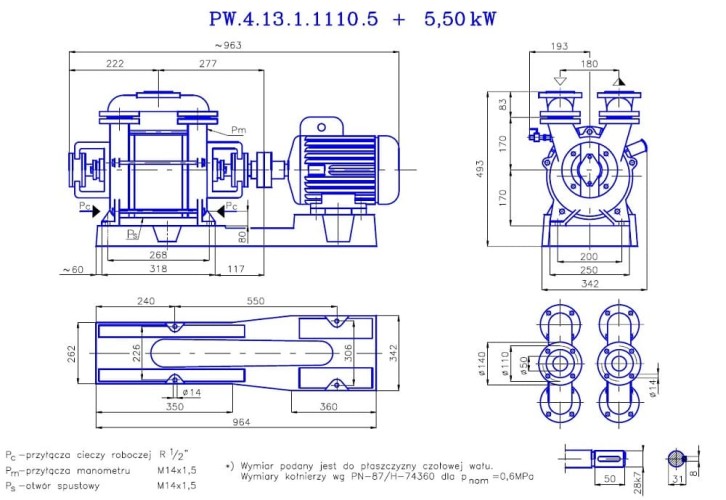 PW.4.13.1.1110.5.104.1 вакуумный одноступенчатый насос