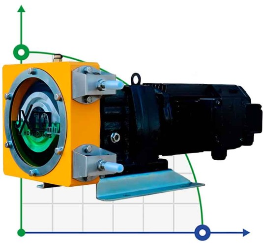 Industrial hose pump JXHIN-10-CI-NBR-P, 57 l/h, 0,37 kW, 10 bar, 380V