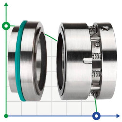 Mechanical seal R-102U 45, SIC/SIC, VITON, 304, T5A