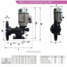 Pompe à membrane à moteur doseur pour préparation d'eau AQUA MSA, AISI 316L, 9 l/h, 14 bar, 0,18 kW, 380V