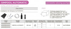 Bomba dosificadora peristáltica AQUA PDP SIMPOOL AUTOMATICA 03-01 230V - SANTOPRENE BLANCA