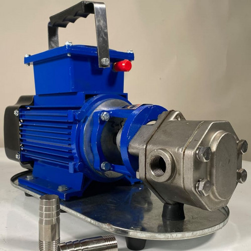 Pompe à engrenages en acier inoxydable pour le transfert d'huile WCB-50/220V 50Hz, 50 l/min, 30 m, AISI 304, 0,55 kW, 2900 tr/min, Ex