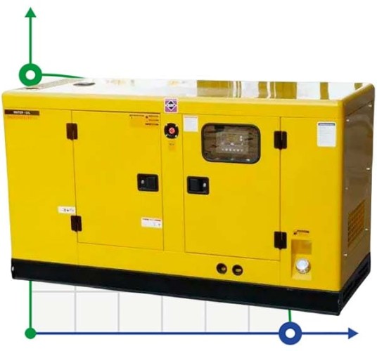 Generador diesel industrial XHY-R100GF con ATS, motor Ricardo 125kVA, 100kW, 380V/50HZ tipo cerrado