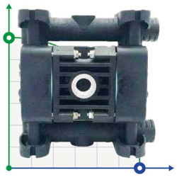 Pneumatic diaphragm pump BOXER 15 PVDF IB15-FC-MTTFT--