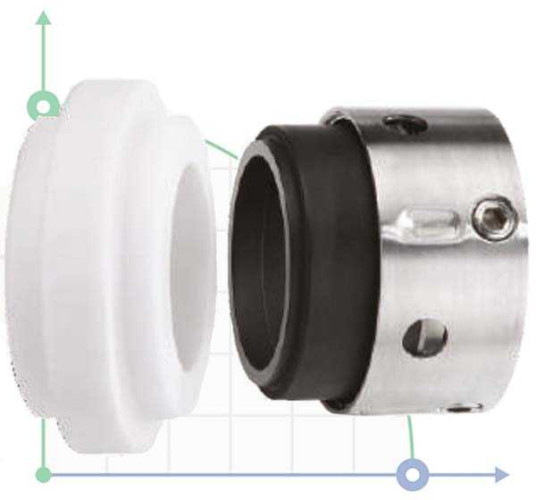 Торцевое механическое уплотнение R-8B 2.1/4, CAR/SIC, VITON, 304, AG
