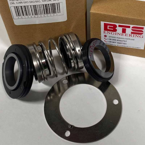 Sello del eje de la bomba doble R-4702 20, СAR/CER/SIC/SIC, NBR, 304