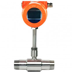 Масовий витрамір газу з нержавіючої сталі DN25/PN16 (кисень у газоподібному стані), 0.5-89 Nm3/h, 4-20mA+RS485, різьбове з'єднання