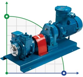 Насос для перекачки топлива VANE PUMP YA-65B 2,5 дюйма 500 l/min, 4 kW, 640 rpm пластинчато-роторный