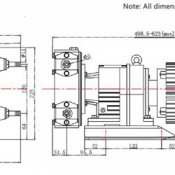 Industrial hose pump JXHIN-10-CI-EPDM-P, 57 l/h, 0,37 kW, 10 bar, 380V