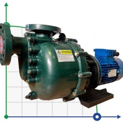 Насос для азотнокислого натрия QHB-50052 PVDF, 642L/min, 25,6m, 380V, центробежный самовсасывающий