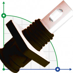 JC-CN08-S-03-T, 200A ,1500V DC конектор гніздо для систем накопичення енергії наскрізний отвір, чорний