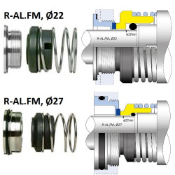 Gleitringdichtung für Pumpe Alfa Laval R-AL.FM 22, CAR/SIC, EPDM, 304