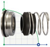 Gleitringdichtung für Pumpe Alfa Laval R-AL.FM 22, CAR/SIC, EPDM, 304