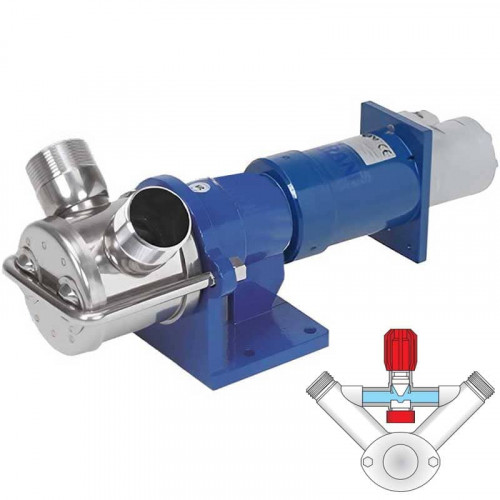 Импеллерный насос для перекачки резинового латекса LIVERANI MID MINOR 40 +BY-PASS NR 50cc 175-900 об/мин с гидроприводом