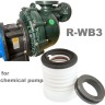 Механічне ущільнення хімічного насосу QHB із PTFE сильфоном R-WB3 25, L, CAR/SIC, VITON, 304