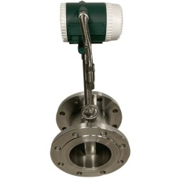 DN150 Stainless steel vortex flow meter KLUGB-PN16 RF DIN flange, for steam 1.75-17.5 t/h <1.6 MPa, <250°C, 4-20mA, ExdIIBT6