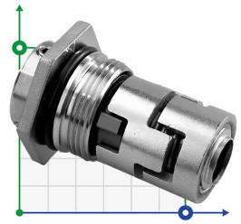 Торцеве ущільнення для Grundfos R-706H(CR) 16, SIC/SIC, VITON, 304